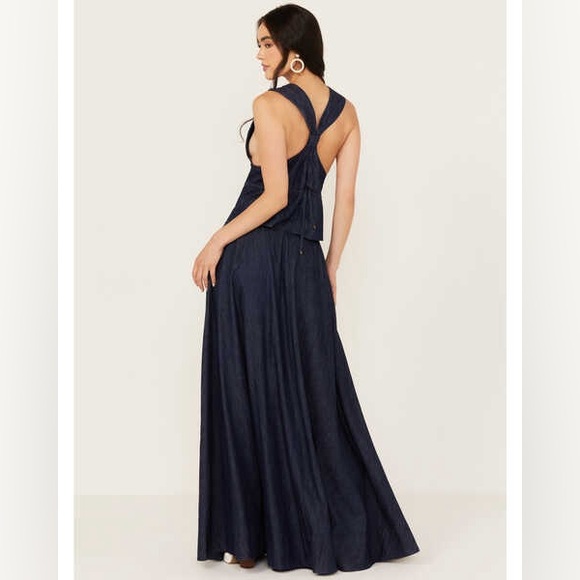 FREE PEOPLE WOMEN'S DARK WASH CLEAN COASTAL DENIM SET - Picture 3 of 8